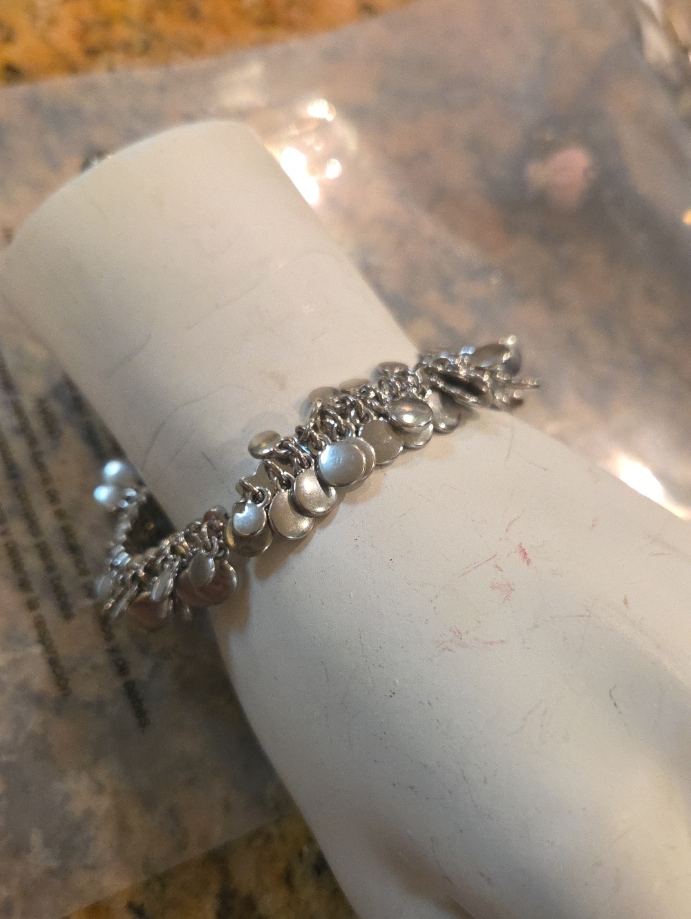 Silver Disc Charm Bracelet - Women's Jewelry Any Size[1383]